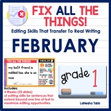 1st Grade Editing Practice February