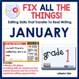 1st Grade Editing Practice January