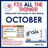 1st Grade Editing Practice October