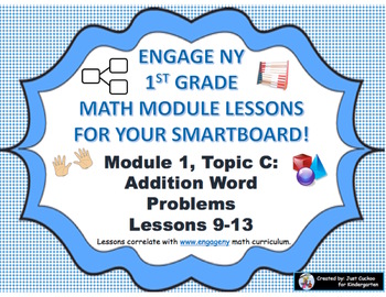 Preview of 1st Grade Engage NY Module 1, Topic C lessons (9-13) for your SmartBoard!