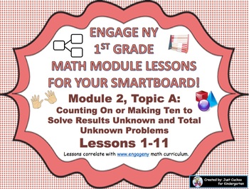 Preview of 1st Grade Engage NY Module 2, Topic A lessons (1-11) for your SmartBoard!