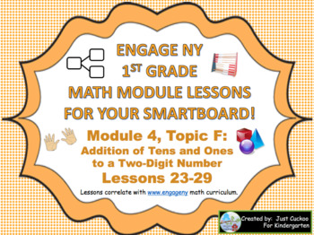 Preview of 1st Grade Engage NY Module 4 Topic F lessons 23 thru 29 for your SmartBoard