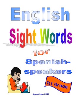Preview of 1st Grade English Sight Words for Spanish-speakers