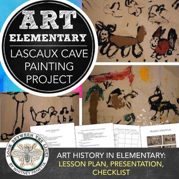 Preview of Elementary Art Project, Lesson on Art History: Lascaux Cave Painting Activity