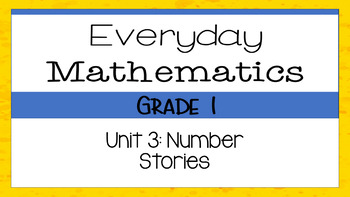 Preview of 1st Grade Everyday Math (EDM4) Unit 3 Lesson Slides