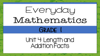 Preview of 1st Grade Everyday Math (EDM4) Unit 4 Lesson Slides