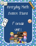 1st Grade Everyday Math Lesson Plans Unit 1