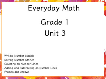Preview of 1st Grade Everyday Math Unit 3