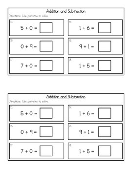 1st Grade Expressions Math: Unit 1 Review Study Guide- Early Number ...