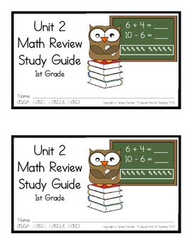 Preview of 1st Grade Expressions Math: Unit 2 Review Study Guide