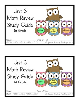 1st Grade Expressions Math: Unit 3 Review Study Guide | TpT