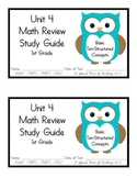 1st Grade Expressions Math: Unit 4 Review Study Guide