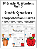 1st Grade FL Wonders Unit 3 Comprehension Quizzes and Grap