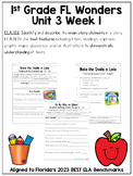 1st Grade FL Wonders Unit 3 Week 1 Comprehension Qs / ELA.