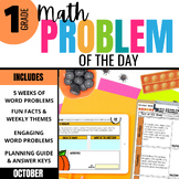 1st Grade Fall Math Word Problem of the Day | October Math