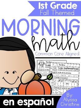 Preview of 1st Grade Fall Morning Work in Spanish | Trabajo de la mañana