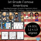 1st Grade Famous Americans Famous Virginians SOL 1.2 1.3
