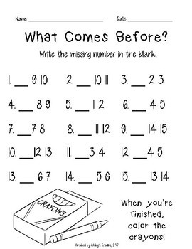 1st Grade Find the Missing Number Worksheets by Ashley's Goodies