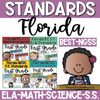 Preview of 1st Grade Florida BEST ELA Math NGSS Science SS Standards