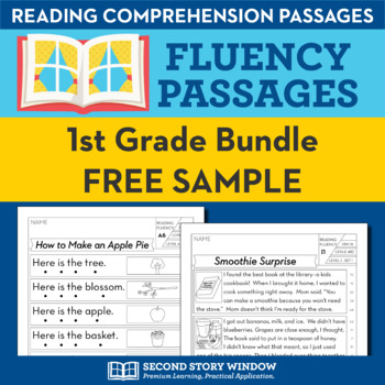 Preview of 1st Grade Fluency Homework Sampler (FREE) Reading Comprehension