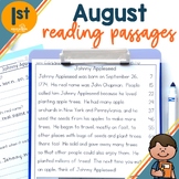 1st Grade Fluency Passages for August