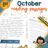 1st Grade Fluency Passages for October