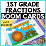 1st Grade Fractions Boom Cards! 1.G.A.3