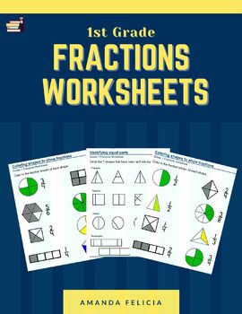 Preview of 1st Grade Fractions Worksheets
