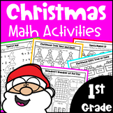 1st Grade NO PREP Christmas Math Worksheets - Fun Activiti