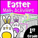 1st Grade Fun Easter Math Activities Worksheets: Printable