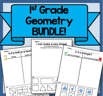 Preview of 1st Grade Geometry Bundle (Standards Based!)