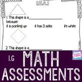 1st Grade Geometry Math Assessments