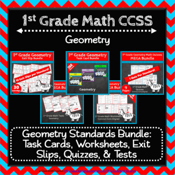 Preview of 1st Grade Geometry Math Bundle: Geometry Curriculum, 1st Grade Math MEGA Bundle