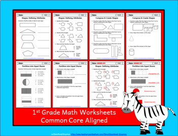 1st Grade Geometry Worksheets: 1st Grade Math Worksheets, Geometry