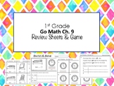 1st Grade Go Math Ch. 9 Review Sheets and Game
