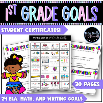 Preview of 1st Grade Assessment and Goals, Student Data Tracking, 1st Grade Data Binder