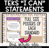 1st Grade Grade ELA TEKS I Can Statements Full Size Object