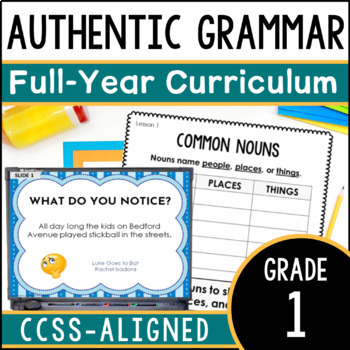 Preview of 1st Grade Grammar Curriculum - Lessons, Activities, & Assessments (70% OFF!)