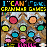 1st Grade Grammar Games BUNDLE - Literacy Centers & Gramma
