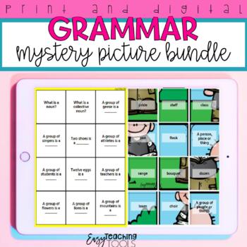 Preview of 1st Grade Grammar Review - K﻿ids Mystery Picture Pack