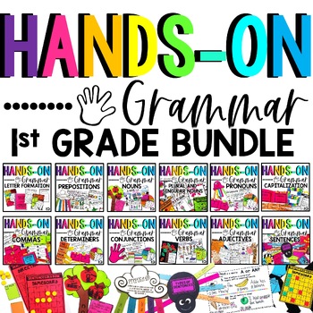 Preview of 1st Grade Grammar for the YEAR Bundle | Hands-on Activities and Lesson Plans