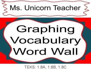 Preview of 1st Grade Graphing Vocabulary Pack