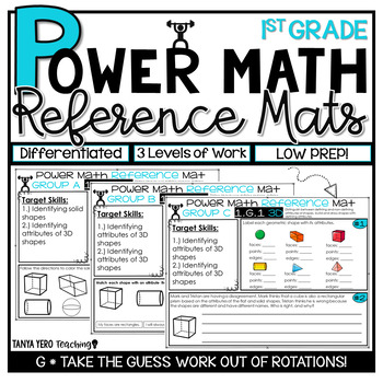 Preview of 1st Grade Guided Math Rotations | Geometry Standards | Differentiated Work