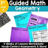 1st Grade Geometry Shapes Polygons 1.G.1 1.G.2 1.G.3