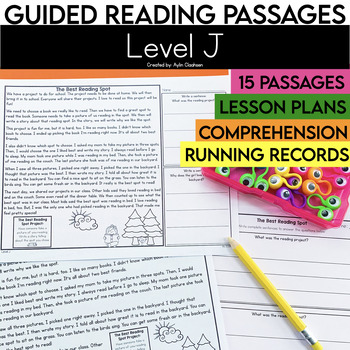 Preview of 1st Grade Guided Reading Passages with Comprehension Questions | Level J