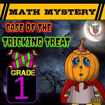 Preview of 1st Grade Halloween Activity, Halloween Math Mystery Game Review