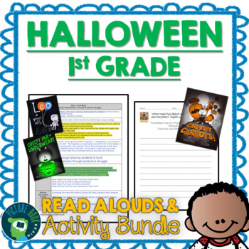 Preview of 1st Grade Halloween Bilingual Bundle - Read Alouds and Activities