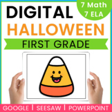 1st Grade Halloween Digital Centers Bundle | Seesaw | Goog