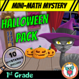 1st Grade Halloween Math Mini Mysteries - Printable and Di