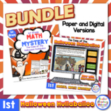 1st Grade Halloween Math Mystery Bundle-Paper & Digital Versions